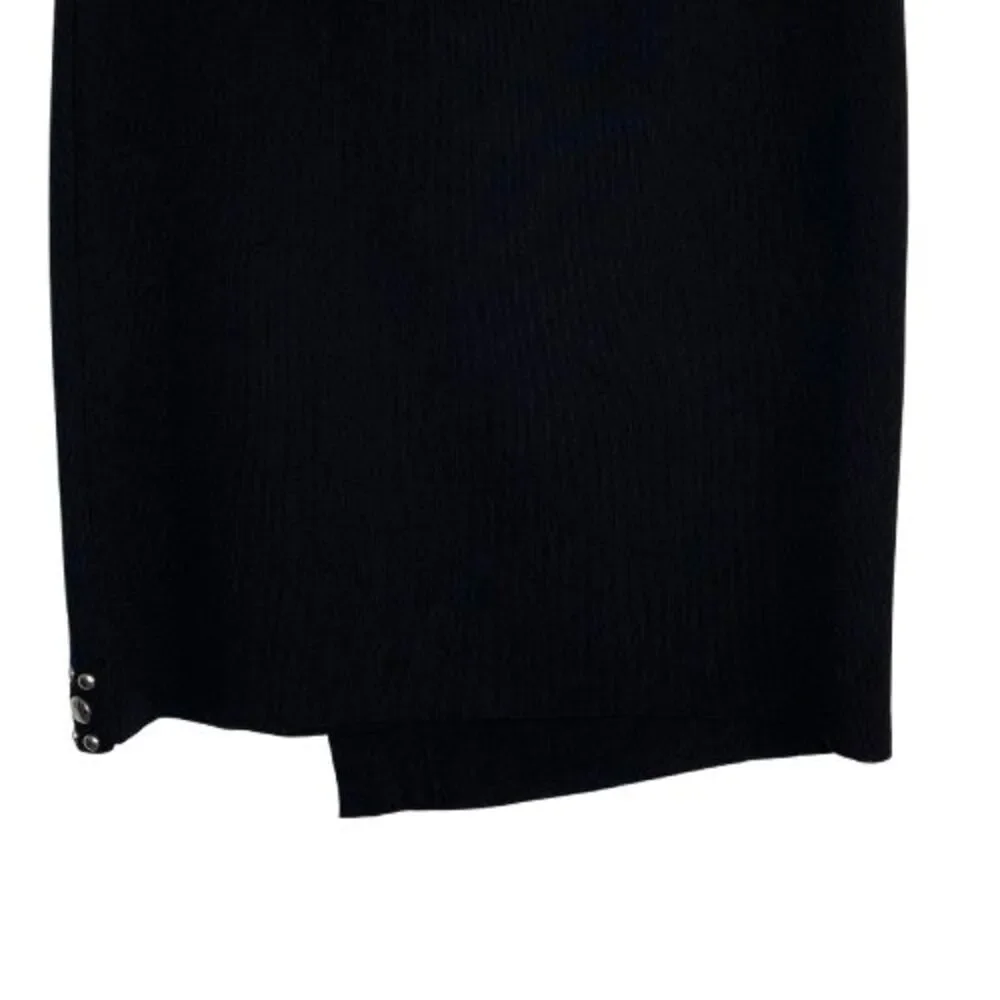 INC Womens Studded Pull On Skirt Size MP Black Rock Chic Punk Glam Going Out